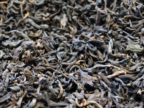 Dark black tea Pu Er from Yunnan, China