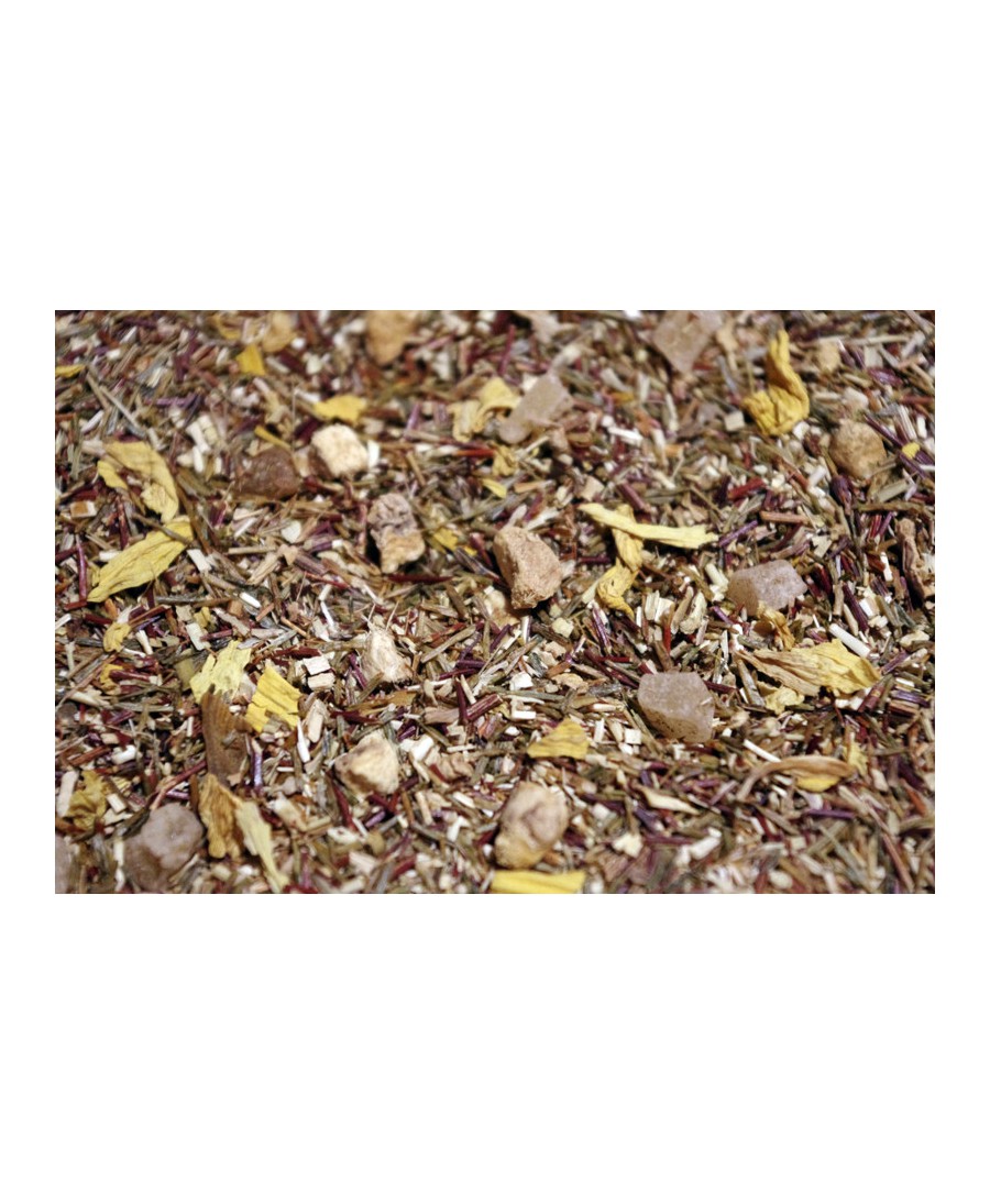 Green Rooibos, pineapple pieces, mango and ginger Green Rooibos, pineapple pieces, mango and ginger