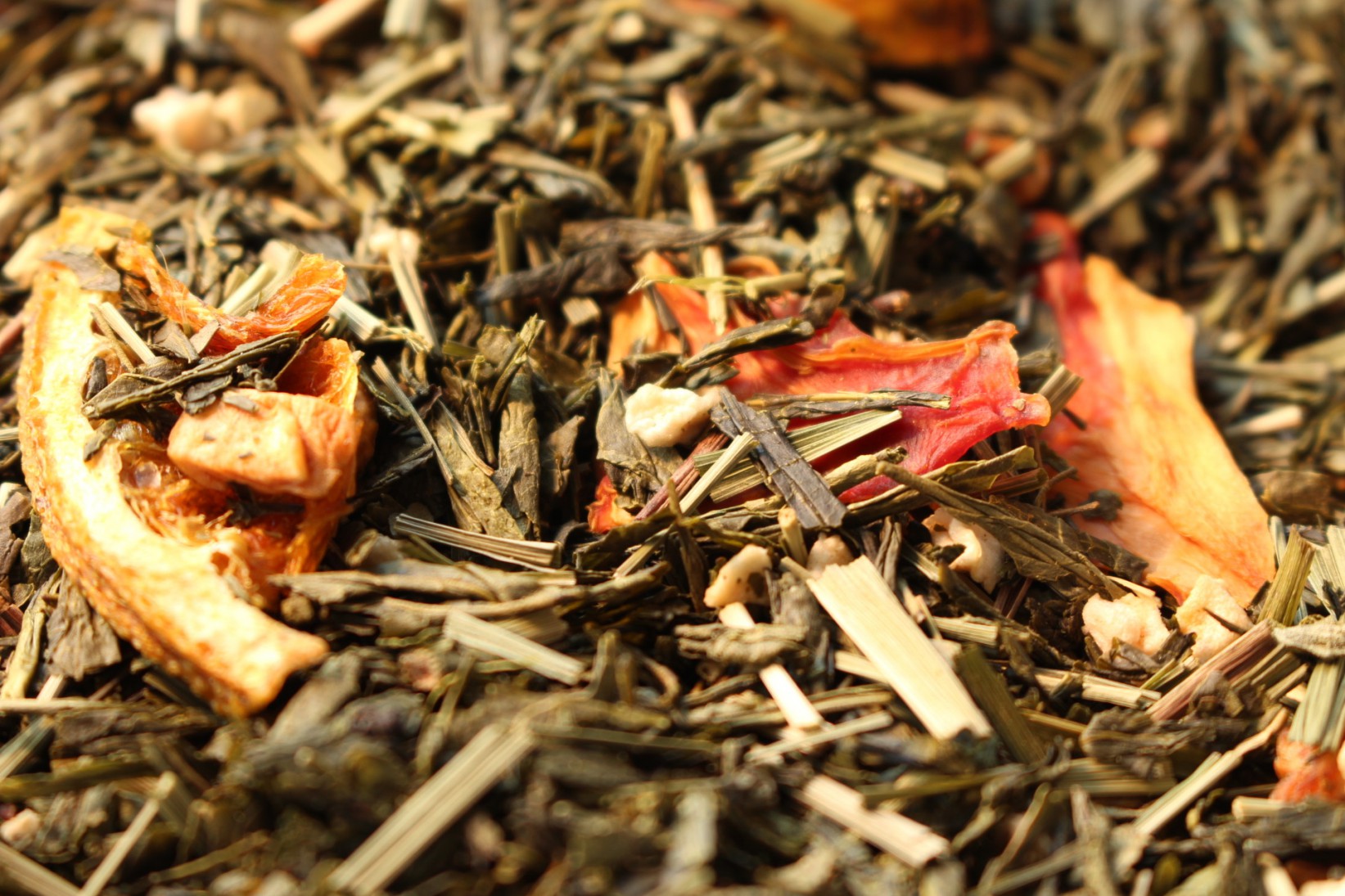 thé vert aromatisé ipanema fruits de la passion orange par tea et cie comptoir de thé premium
