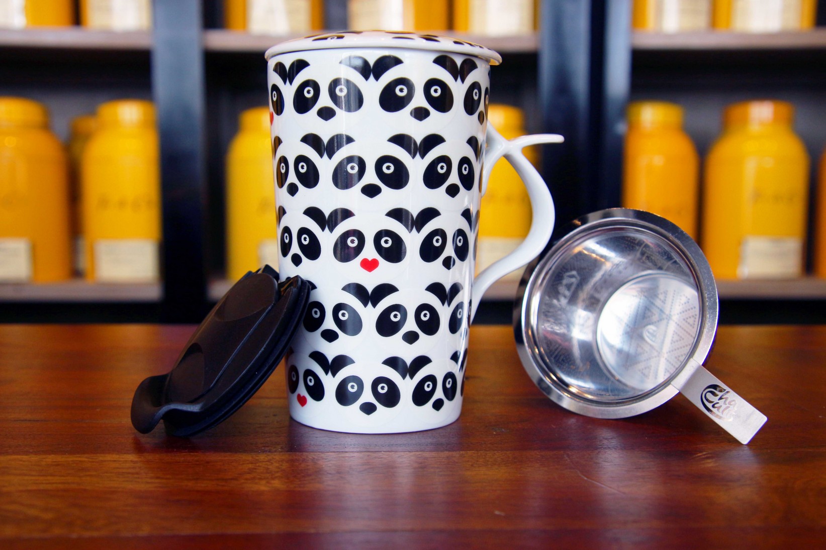 Mug Jumbo Panda thé infuseur