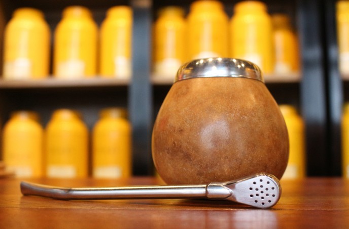 Yerba Mate Set tasse à thé en céramique à boire avec paille bombilla et  brosse de nettoyage