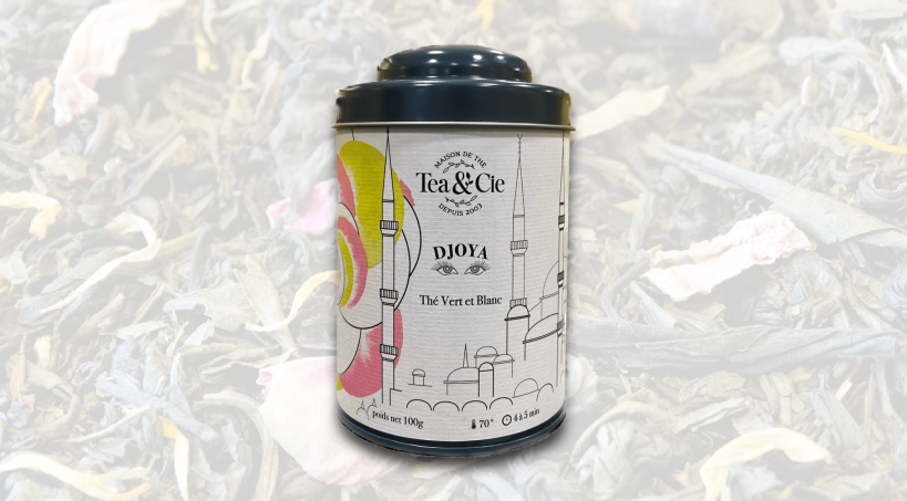 Atelier AKA et Tea & Cie avons créer l'histoire du Djoya en dessin dans cette sublime boite à thé collector