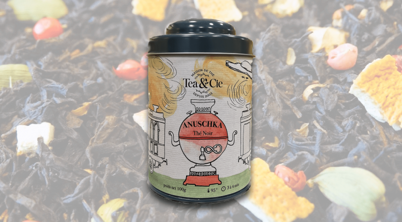 Tea & Cie et l'atelier AKA vous propose notre best-seller l'anuschka en boîte collector de 100g