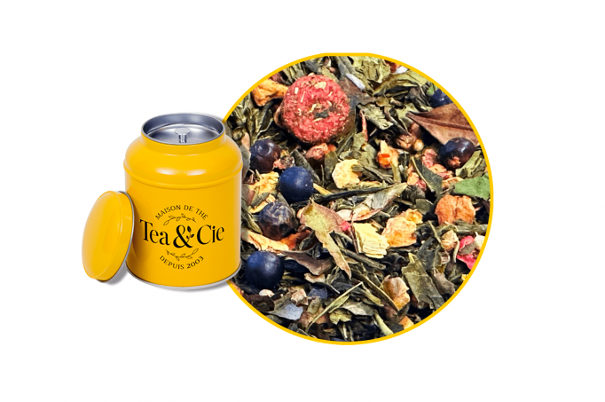 Tea & Cie vous propose cette nouvelle recette de thé vert et blanc avec de la cerise, baies de genièvre et beaucoup de plaisir.